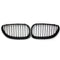 Pair Black Front Sport Wide Kidney Grille Grill for BMW E60 E61 5Series M5 03-10