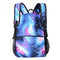 18L Luminous USB  Anti-theft Backpack Waterproof Laptop School Bag Camping Travel