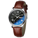 SANDA 213 Classic Men Leather Band Watch Luminous Display Business Style Quartz Watch