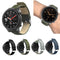 Canvas Leather Watch Band Watch Strap Replacement for 47mm Amazfit GTR Smart Watch