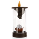 7 Color LED Changing Incense Burner Backflow Waterfall Smoke Censer Holder with Cones