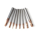 2 Flutes Ball Nose Carbide End Mill R0.5-3mm AlTiN Coating End Mill Cutter HRC58 CNC Tool