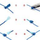 Excellway 100PCS Blue Quick Splice Wire Terminals&Male Spade Connector 2.5-4.0mm 16-14AWG