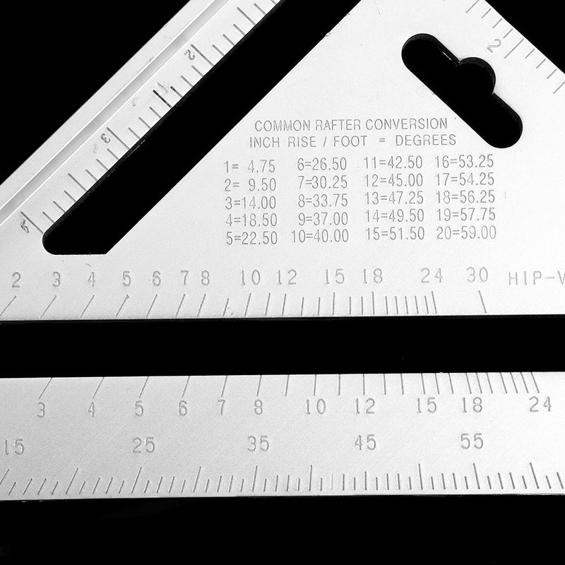 Aluminum Alloy 7 Inch Speed Square Layout Tool Rafter Triangle Ruler Woodworking Carpenters Marking Tool