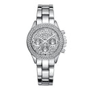 Deffrun Shining Fashion Style Women Wrist Watch Full Steel Quartz Watches