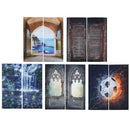 2 Panel 3D Pringting Blackout Window Curtains Screens Thermal Drapes For Study Room Bedroom