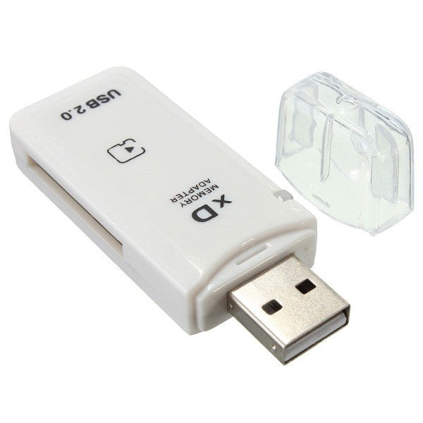 USB 2.0 High Speed xD Memory Card Reader Adapter White for Olympus Fuji xD Pictu