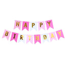 1 SET Paper Happy Birthday Party Bunting Banner Decorations Hanging Pastel Flags Party Decora