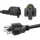Digoo AC Power Extension Cable Cord 1X 3M EU or 10X 0.3M EU US Black PVC Rubber