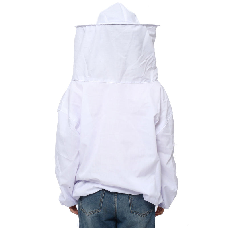 4Pcs Safe Bee-Proof BeeKeeping Veil Hat Suit Work Gloves Bee Hive Brush J Hook Tool