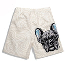 S5246 Men Beach Shorts 3D printing French Bulldog waterproof Fast drying Breathable Board Short