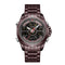 NAVIFORCE NF9170 LED Display Metal Case Dual Display Watch Business Style Men Digital Watch