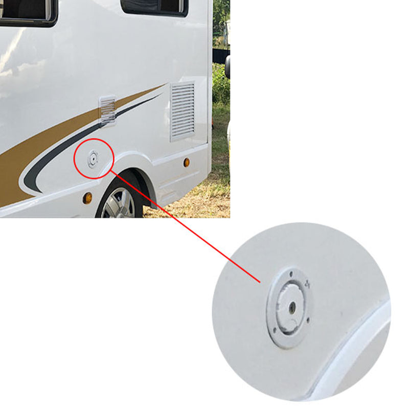 White 38mm Lockable Water Filler New Caravan RV Boat Parts Gravity Pipe Inlet