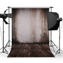 5x7FT Nanometer Retro Wall Wood Floor Photography Backdrop Background Studio Prop