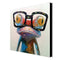 Miico Hand Painted Oil Paintings Animal Modern Art Happy Frog With Glasses On Canvas Wall Art For Home Decoration 30x30cm