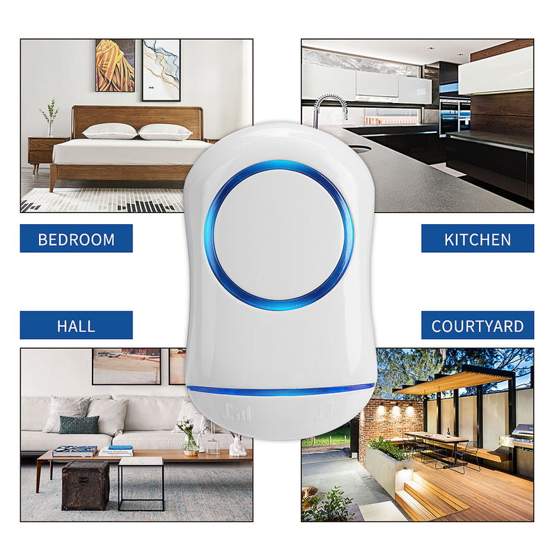 200M Waterproof Wireless Doorbell 32 Songs Plugin Receiver  Transmitter