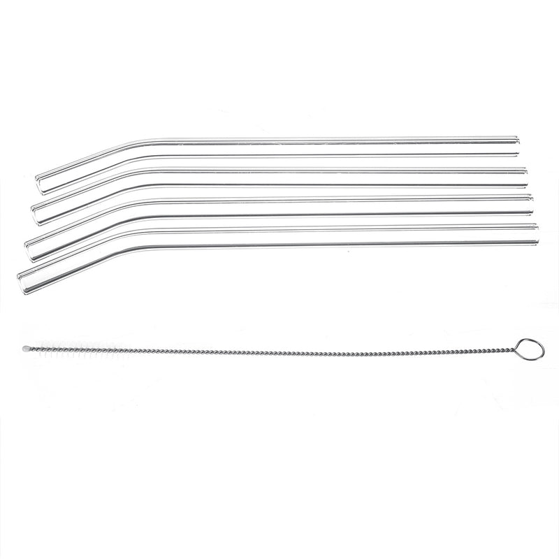 4Pcs/Set Wedding Birthday Party Transparent Glass Drinking Straw