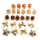 24PCS Gold Glitter Balls Christmas Baubles XMAS Tree Hanging Ornament Decorations