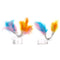 Battery Powered 1.2M 2.2M Colorful Feather Shaped Warm White Indoor Fairy String Light For Christmas