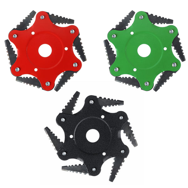 6 Steel Blades Grass Trimmer Head Garden Lawn Mower Head Brush Cutter Razor Tool
