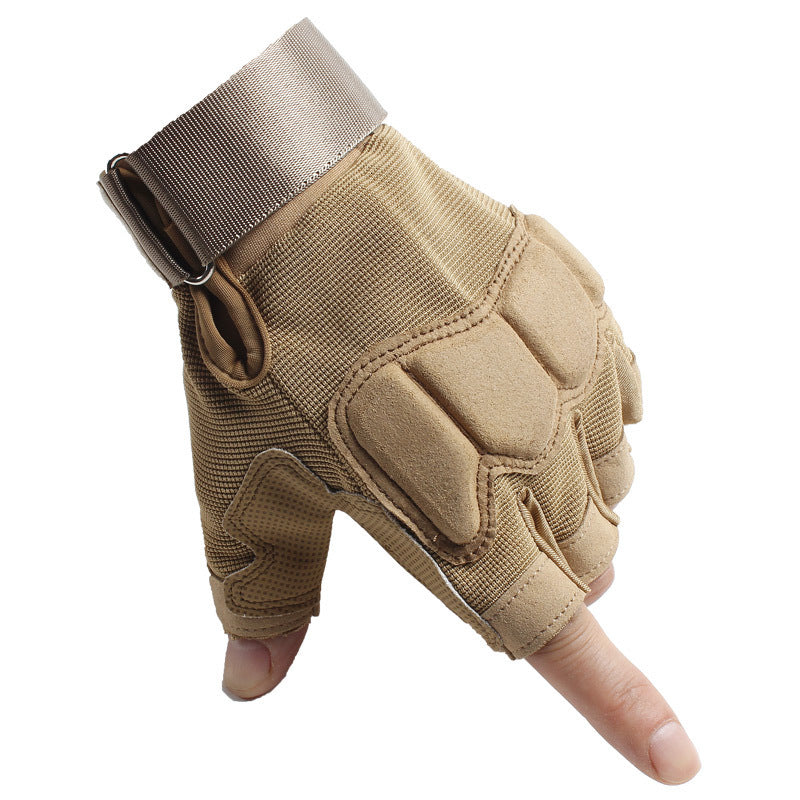 1 Pair Tactical Glove Half Finger Gloves Slip Resistant Gloves For Cycling Camping Hunting