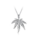 Creative Tree Hemp Maple Leaf Pendant Titanium Steel Male Necklace