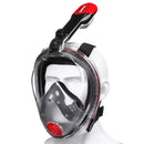 CAMTOA Foldable 180 Full Face Snorkeling Mask Anti-fog Diving Respirator Mask with Detachable Camera Stand Net Bag