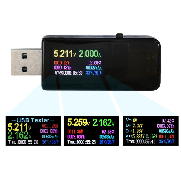 DANIU 7 in 1 USB Tester Digital DC Current Voltage Capacity Power Detector Power Bank Charger Indicator