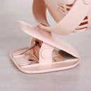 Loskii HF-201 Mini Electronic Desktop Clamp Design LED Night Light USB Rechargeable Fan