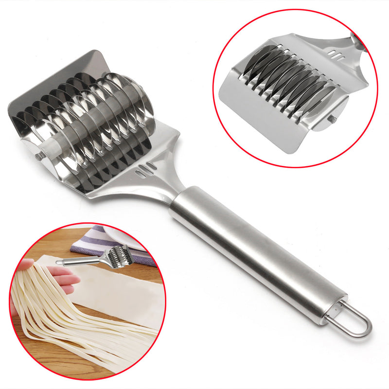 Spaghett Noodle Maker Lattice Roller Dough Cutter Tool Stainless Steel