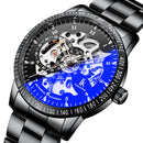 IK COLOURING 98226G Skeleton Dial Automatic Mechanical Watches Business Style Men Watch