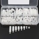 Suleve M3NH11 M3 Nylon Screw Black White Hex Screw Nut PCB Standoff Assortment Kit 180Pcs
