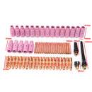 63Pcs TIG Collets Body Back Cap Fit TIG Welding Torch Consumables WP17 18 26 63PK