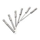 BROPPE 6Pcs 75mm Magnetic 2.0-6.0mm Flat Head Slotted Tip Screwdrivers Bits