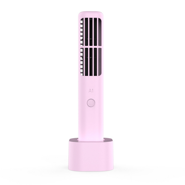 Loskii Mini Handheld Leafless Fan USB Charging Portable Students Outdoor Pocket Fan