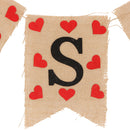 Jute Vintage Hessian Burlap Bunting Banner Romantic Love Heart Wedding Party Flags Photography Props