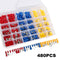 Excellway EC09 480Pcs Insulated Electrical Wire Connector Terminal Crimp Connectors Kit Box