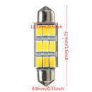 Car Dome 5630 SMD 9 LED Bulb Light Interior Festoon 42MM Warm White
