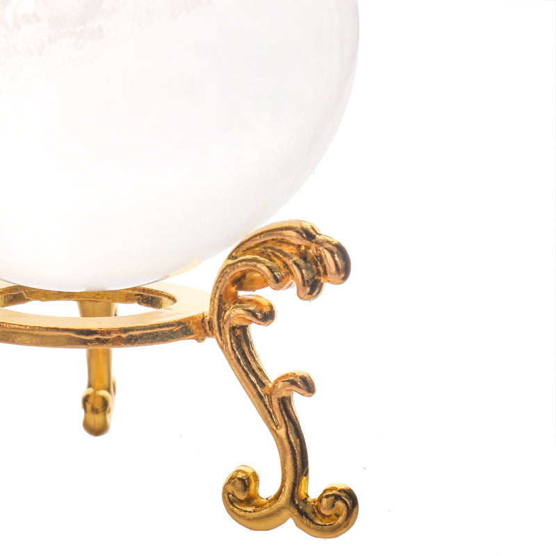 6cm Engraved Solar System Ball 3D Miniature Planets Model Crystal Ball Decorations + Stand