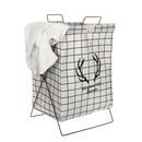 Laundry Washing Dirty Clothes Basket Bin Foldable Storage Bag Hamper Iron Stand