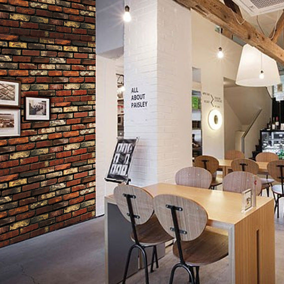 Creative Wall Stickers Simulation Waterproof Brick 3D Effect PVC Removable Background Stickers