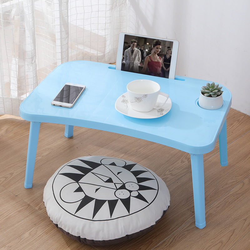 Folding Laptop Desk Notebook Table Breakfast Serving Bed Trays Adjustable Foldable with Flip Top and Legs Computer Desk Stand