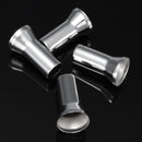4 X TR414 Chrome Wheel Tyre Valve Caps Stem Covers 27mm 20mm Alloy Silver Set