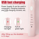 5 Modes Electric Toothbrush Mute Soft Sonic USB Rechargeable Waterproof Tooth Cleaner With 4 Brushes