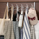 Stainless Steel 12 Hooks Over The Door Hook Rack Cloth Hanging Holder
