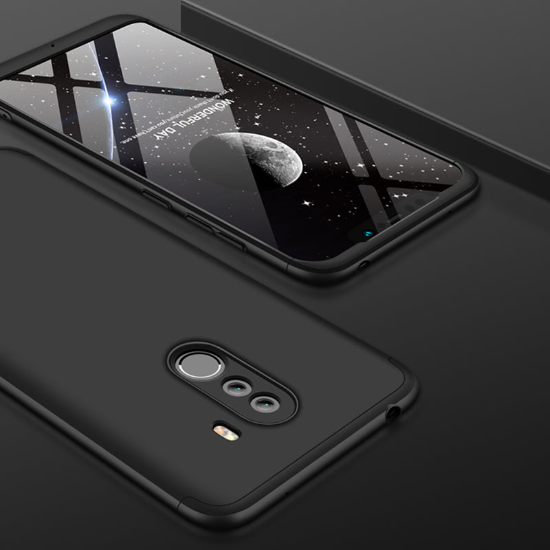 Bakeey 3 in 1 Double Dip 360 Full Hard PC Protective Case For Xiaomi Pocophone F1