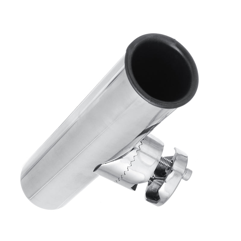 Boat Stainless Steel Fishing Rod Holder Clamp-on For 7/8'''' To 1'''' Rail Mount
