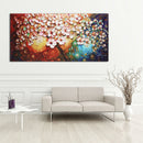 Hand-Painted Flower Tree Canvas Abstract Paintings Art Wall Poster Decor Unframed