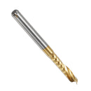 Drillpro 3.175mm Shank 12/15/17/22mm Single Flute End Mill Cutter Titanium Coated Spiral Drill Bit