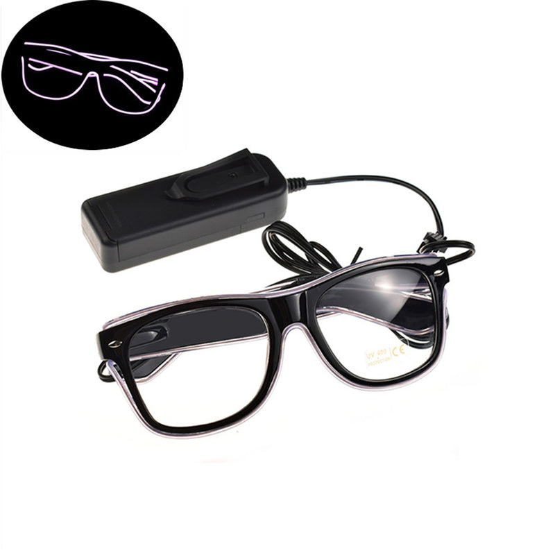 LED Flashing Sunglasses EL Wire Glasses Glow Party Nightculb Festival Eyewear